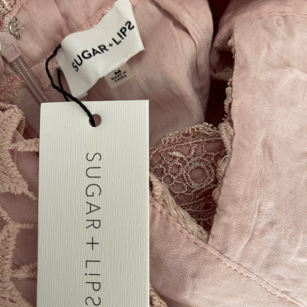 Aperol Sunset Cut Out Lace Mini Dress size M - Picture 10 of 13